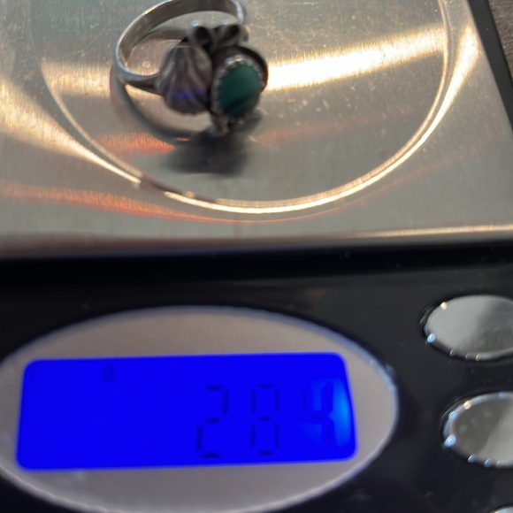 Sterling Malachite Ring-4.5 - Picture 6 of 7